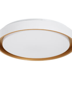 Alternative view of GloboStar® BARCHETTA 61048-S Πλαφονιέρα Οροφής LED CCT 72W 8306lm 120° AC 220-240V - Εναλλαγή Φωτισμού μέσω Τηλεχειριστηρίου All In One Ψυχρό 6000k+Φυσικό 4500k+Θερμό 2700k Dimmable Φ48cm - Λευκό & Χρυσό - 3 Years Warranty