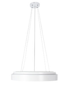 GloboStar® BARCHETTA 61048-S Πλαφονιέρα Οροφής LED CCT 72W 8306lm 120° AC 220-240V - Εναλλαγή Φωτισμού μέσω Τηλεχειριστηρίου All In One Ψυχρό 6000k+Φυσικό 4500k+Θερμό 2700k Dimmable Φ48cm - Λευκό & Χρυσό - 3 Years Warranty 25 61048 9 s