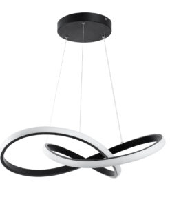 Alternative view of GLOBOSTAR® DEXTER 61049 Μοντέρνο Κρεμαστό Φωτιστικό Οροφής LED 72W 8064lm 300° AC 220-240V IP20 Ρυθμιζόμενο Λευκό CCT με Χειριστήριο από 2700K έως 6000K Dimmable - Lumileds SMD Chip - Μαύρο - Μ56 x Π56 x Υ14cm - 3 Χρόνια Εγγύηση