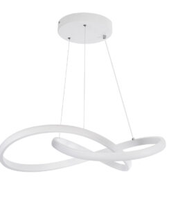 Alternative view of GLOBOSTAR® DEXTER 61050 Μοντέρνο Κρεμαστό Φωτιστικό Οροφής LED 72W 8064lm 300° AC 220-240V IP20 Ρυθμιζόμενο Λευκό CCT με Χειριστήριο από 2700K έως 6000K Dimmable - Lumileds SMD Chip - Λευκό Ματ - Μ56 x Π56 x Υ14cm - 3 Χρόνια Εγγύηση