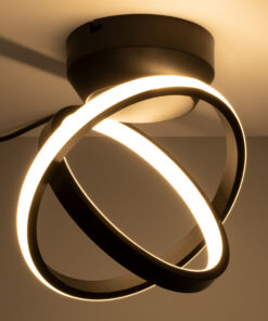 GLOBOSTAR® AMELIA 61052 Μοντέρνο Φωτιστικό Οροφής LED 20W 2400lm 300° AC 220-240V IP20 Ρυθμιζόμενο Λευκό CCT με On/Off 2700K/4500K/6000K - Lumileds SMD Chip - Μαύρο Ματ - Μ24.5 x Π16 x Υ25cm - 3 Χρόνια Εγγύηση 15 61052 5