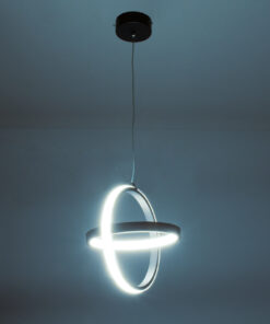 GLOBOSTAR® ALICE 61055 Μοντέρνο Κρεμαστό Φωτιστικό Οροφής LED 20W 2400lm 300° AC 220-240V IP20 Ρυθμιζόμενο Λευκό CCT με On/Off 2700K/4500K/6000K - Lumileds SMD Chip - Μαύρο Ματ - Μ25 x Π22 x Υ25cm - 3 Χρόνια Εγγύηση 22 61055 10