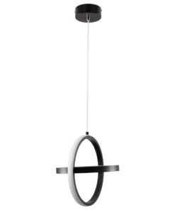 GLOBOSTAR® ALICE 61055 Μοντέρνο Κρεμαστό Φωτιστικό Οροφής LED 20W 2400lm 300° AC 220-240V IP20 Ρυθμιζόμενο Λευκό CCT με On/Off 2700K/4500K/6000K - Lumileds SMD Chip - Μαύρο Ματ - Μ25 x Π22 x Υ25cm - 3 Χρόνια Εγγύηση 16 61055 4