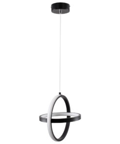 GLOBOSTAR® ALICE 61055 Μοντέρνο Κρεμαστό Φωτιστικό Οροφής LED 20W 2400lm 300° AC 220-240V IP20 Ρυθμιζόμενο Λευκό CCT με On/Off 2700K/4500K/6000K - Lumileds SMD Chip - Μαύρο Ματ - Μ25 x Π22 x Υ25cm - 3 Χρόνια Εγγύηση 17 61055 5