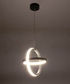 GLOBOSTAR® ALICE 61055 Μοντέρνο Κρεμαστό Φωτιστικό Οροφής LED 20W 2400lm 300° AC 220-240V IP20 Ρυθμιζόμενο Λευκό CCT με On/Off 2700K/4500K/6000K - Lumileds SMD Chip - Μαύρο Ματ - Μ25 x Π22 x Υ25cm - 3 Χρόνια Εγγύηση 21 61055 9