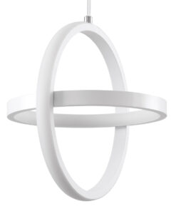 Alternative view of GLOBOSTAR® ALICE 61056 Μοντέρνο Κρεμαστό Φωτιστικό Οροφής LED 20W 2400lm 300° AC 220-240V IP20 Ρυθμιζόμενο Λευκό CCT με On/Off 2700K/4500K/6000K - Lumileds SMD Chip - Λευκό Ματ - Μ25 x Π22 x Υ25cm - 3 Χρόνια Εγγύηση