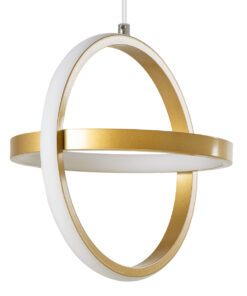 Alternative view of GLOBOSTAR® ALICE 61057 Μοντέρνο Κρεμαστό Φωτιστικό Οροφής LED 20W 2400lm 300° AC 220-240V IP20 Ρυθμιζόμενο Λευκό CCT με On/Off 2700K/4500K/6000K - Lumileds SMD Chip - Χρυσό Βούρτσας - Μ25 x Π22 x Υ25cm - 3 Χρόνια Εγγύηση