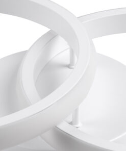 GLOBOSTAR® CORA 61059 Μοντέρνο Φωτιστικό Οροφής LED 18W 2160lm 300° AC 220-240V IP20 Ρυθμιζόμενο Λευκό CCT με On/Off 2700K/4500K/6000K - Lumileds SMD Chip - Λευκό Ματ - Μ36 x Π20.5 x Υ7cm - 3 Χρόνια Εγγύηση 13 61059 4