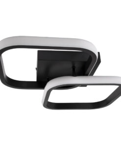 GloboStar® NORA 61061 Φωτιστικό Οροφής Design LED CCT 22W 2640lm 300° AC 220-240V - Εναλλαγή Φωτισμού μέσω Διακόπτη On/Off All In One Ψυχρό 6000k+Φυσικό 4500k+Θερμό 2700k Μ40 x Π24 x Υ7cm - Μαύρο 12 61061 3