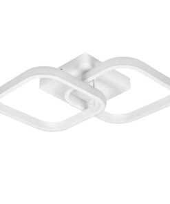 GloboStar® NORA 61062 Φωτιστικό Οροφής Design LED CCT 22W 2640lm 300° AC 220-240V - Εναλλαγή Φωτισμού μέσω Διακόπτη On/Off All In One Ψυχρό 6000k+Φυσικό 4500k+Θερμό 2700k Μ40 x Π24 x Υ7cm - Λευκό 12 61062 2