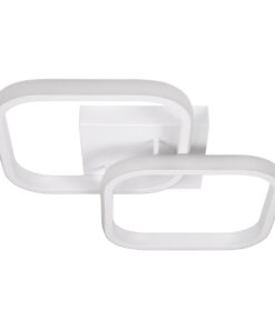 GloboStar® NORA 61062 Φωτιστικό Οροφής Design LED CCT 22W 2640lm 300° AC 220-240V - Εναλλαγή Φωτισμού μέσω Διακόπτη On/Off All In One Ψυχρό 6000k+Φυσικό 4500k+Θερμό 2700k Μ40 x Π24 x Υ7cm - Λευκό 13 61062 3