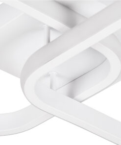 GloboStar® NORA 61062 Φωτιστικό Οροφής Design LED CCT 22W 2640lm 300° AC 220-240V - Εναλλαγή Φωτισμού μέσω Διακόπτη On/Off All In One Ψυχρό 6000k+Φυσικό 4500k+Θερμό 2700k Μ40 x Π24 x Υ7cm - Λευκό 14 61062 4