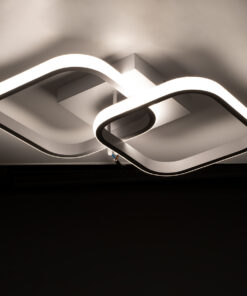 GloboStar® NORA 61062 Φωτιστικό Οροφής Design LED CCT 22W 2640lm 300° AC 220-240V - Εναλλαγή Φωτισμού μέσω Διακόπτη On/Off All In One Ψυχρό 6000k+Φυσικό 4500k+Θερμό 2700k Μ40 x Π24 x Υ7cm - Λευκό 16 61062 6