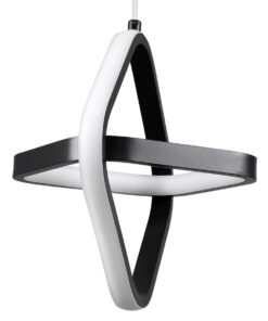 Alternative view of GLOBOSTAR® ROSE 61064 Μοντέρνο Κρεμαστό Φωτιστικό Οροφής LED 22W 2640lm 300° AC 220-240V IP20 Ρυθμιζόμενο Λευκό CCT με On/Off 2700K/4500K/6000K - Lumileds SMD Chip - Μαύρο - Μ24 x Π22 x Υ24cm - 3 Χρόνια Εγγύηση