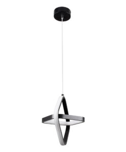 GLOBOSTAR® ROSE 61064 Μοντέρνο Κρεμαστό Φωτιστικό Οροφής LED 22W 2640lm 300° AC 220-240V IP20 Ρυθμιζόμενο Λευκό CCT με On/Off 2700K/4500K/6000K - Lumileds SMD Chip - Μαύρο - Μ24 x Π22 x Υ24cm - 3 Χρόνια Εγγύηση 15 61064 3