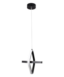 GLOBOSTAR® ROSE 61064 Μοντέρνο Κρεμαστό Φωτιστικό Οροφής LED 22W 2640lm 300° AC 220-240V IP20 Ρυθμιζόμενο Λευκό CCT με On/Off 2700K/4500K/6000K - Lumileds SMD Chip - Μαύρο - Μ24 x Π22 x Υ24cm - 3 Χρόνια Εγγύηση 16 61064 4