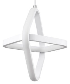 Alternative view of GLOBOSTAR® ROSE 61065 Μοντέρνο Κρεμαστό Φωτιστικό Οροφής LED 22W 2640lm 300° AC 220-240V IP20 Ρυθμιζόμενο Λευκό CCT με On/Off 2700K/4500K/6000K - Lumileds SMD Chip - Λευκό - Μ24 x Π22 x Υ24cm - 3 Χρόνια Εγγύηση