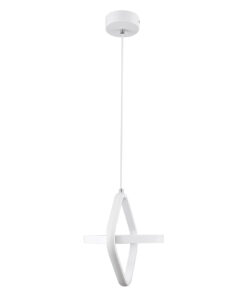 GLOBOSTAR® ROSE 61065 Μοντέρνο Κρεμαστό Φωτιστικό Οροφής LED 22W 2640lm 300° AC 220-240V IP20 Ρυθμιζόμενο Λευκό CCT με On/Off 2700K/4500K/6000K - Lumileds SMD Chip - Λευκό - Μ24 x Π22 x Υ24cm - 3 Χρόνια Εγγύηση 16 61065 4