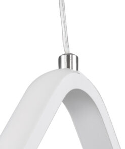 GLOBOSTAR® ROSE 61065 Μοντέρνο Κρεμαστό Φωτιστικό Οροφής LED 22W 2640lm 300° AC 220-240V IP20 Ρυθμιζόμενο Λευκό CCT με On/Off 2700K/4500K/6000K - Lumileds SMD Chip - Λευκό - Μ24 x Π22 x Υ24cm - 3 Χρόνια Εγγύηση 19 61065 7