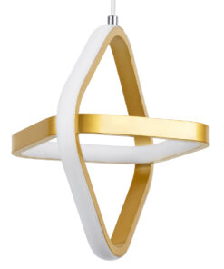 Alternative view of GLOBOSTAR® ROSE 61066 Μοντέρνο Κρεμαστό Φωτιστικό Οροφής LED 22W 2640lm 300° AC 220-240V IP20 Ρυθμιζόμενο Λευκό CCT με On/Off 2700K/4500K/6000K - Lumileds SMD Chip - Χρυσό Βούρτσας - Μ24 x Π22 x Υ24cm - 3 Χρόνια Εγγύηση