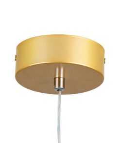 GLOBOSTAR® ROSE 61066 Μοντέρνο Κρεμαστό Φωτιστικό Οροφής LED 22W 2640lm 300° AC 220-240V IP20 Ρυθμιζόμενο Λευκό CCT με On/Off 2700K/4500K/6000K - Lumileds SMD Chip - Χρυσό Βούρτσας - Μ24 x Π22 x Υ24cm - 3 Χρόνια Εγγύηση 19 61066 6