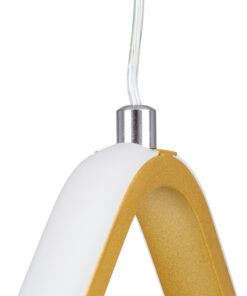 GLOBOSTAR® ROSE 61066 Μοντέρνο Κρεμαστό Φωτιστικό Οροφής LED 22W 2640lm 300° AC 220-240V IP20 Ρυθμιζόμενο Λευκό CCT με On/Off 2700K/4500K/6000K - Lumileds SMD Chip - Χρυσό Βούρτσας - Μ24 x Π22 x Υ24cm - 3 Χρόνια Εγγύηση 20 61066 7