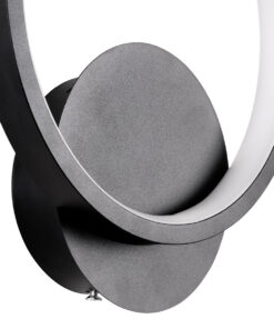 GloboStar® TED 61070 Φωτιστικό Τοίχου - Απλίκα Design LED CCT 9W 1080lm 300° AC 220-240V - Εναλλαγή Φωτισμού μέσω Διακόπτη On/Off All In One Ψυχρό 6000k+Φυσικό 4500k+Θερμό 2700k Μ20 x Π5.5 x Υ23cm - Μαύρο 15 61070 5