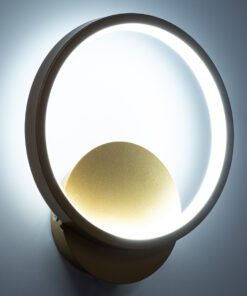 GLOBOSTAR® TED 61072 Μοντέρνο Φωτιστικό Τοίχου - Απλίκα LED 9W 1080lm 300° AC 220-240V IP20 Ρυθμιζόμενο Λευκό CCT με On/Off 2700K/4500K/6000K - Lumileds SMD Chip - Χρυσό Βούρτσας - Μ20 x Π5.5 x Υ23cm - 3 Χρόνια Εγγύηση 19 61072 8