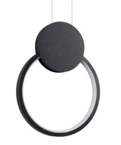 GLOBOSTAR® CYCLOS 61073 Μοντέρνο Κρεμαστό Φωτιστικό Οροφής LED 9W 1080lm 300° AC 220-240V IP20 Ρυθμιζόμενο Λευκό CCT με On/Off 2700K/4500K/6000K - Lumileds SMD Chip - Μαύρο Ματ - Μ21 x Π2.3 x Υ26.5cm - 3 Χρόνια Εγγύηση 15 61073 2