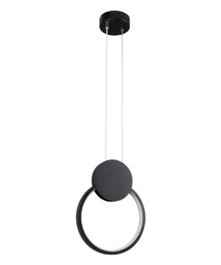 GLOBOSTAR® CYCLOS 61073 Μοντέρνο Κρεμαστό Φωτιστικό Οροφής LED 9W 1080lm 300° AC 220-240V IP20 Ρυθμιζόμενο Λευκό CCT με On/Off 2700K/4500K/6000K - Lumileds SMD Chip - Μαύρο Ματ - Μ21 x Π2.3 x Υ26.5cm - 3 Χρόνια Εγγύηση 16 61073 3