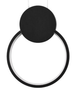 GLOBOSTAR® CYCLOS 61073 Μοντέρνο Κρεμαστό Φωτιστικό Οροφής LED 9W 1080lm 300° AC 220-240V IP20 Ρυθμιζόμενο Λευκό CCT με On/Off 2700K/4500K/6000K - Lumileds SMD Chip - Μαύρο Ματ - Μ21 x Π2.3 x Υ26.5cm - 3 Χρόνια Εγγύηση 18 61073 5