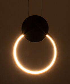 GLOBOSTAR® CYCLOS 61073 Μοντέρνο Κρεμαστό Φωτιστικό Οροφής LED 9W 1080lm 300° AC 220-240V IP20 Ρυθμιζόμενο Λευκό CCT με On/Off 2700K/4500K/6000K - Lumileds SMD Chip - Μαύρο Ματ - Μ21 x Π2.3 x Υ26.5cm - 3 Χρόνια Εγγύηση 21 61073 8