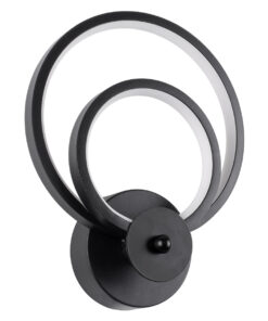 Alternative view of GLOBOSTAR® FREDDIE 61076 Μοντέρνο Φωτιστικό Τοίχου - Απλίκα LED 15W 1800lm 300° AC 220-240V IP20 Ρυθμιζόμενο Λευκό CCT με On/Off 2700K/4500K/6000K - Lumileds SMD Chip - Μαύρο Ματ - Μ20 x Π7.5 x Υ25cm - 3 Χρόνια Εγγύηση