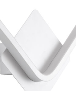 GloboStar® LENA 61080 Φωτιστικό Τοίχου - Απλίκα Design LED CCT 12W 1440lm 300° AC 220-240V - Εναλλαγή Φωτισμού μέσω Διακόπτη On/Off All In One Ψυχρό 6000k+Φυσικό 4500k+Θερμό 2700k Μ25 x Π5.5 x Υ29.5cm - Λευκό 15 61080 5