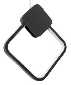 Alternative view of GLOBOSTAR® MARY 61082 Μοντέρνο Κρεμαστό Φωτιστικό Οροφής LED 12W 1440lm 300° AC 220-240V IP20 Ρυθμιζόμενο Λευκό CCT με On/Off 2700K/4500K/6000K - Lumileds SMD Chip - Μαύρο - Μ20 x Π2.3 x Υ28.5cm - 3 Χρόνια Εγγύηση