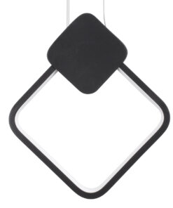 GLOBOSTAR® MARY 61082 Μοντέρνο Κρεμαστό Φωτιστικό Οροφής LED 12W 1440lm 300° AC 220-240V IP20 Ρυθμιζόμενο Λευκό CCT με On/Off 2700K/4500K/6000K - Lumileds SMD Chip - Μαύρο - Μ20 x Π2.3 x Υ28.5cm - 3 Χρόνια Εγγύηση 18 61082 5