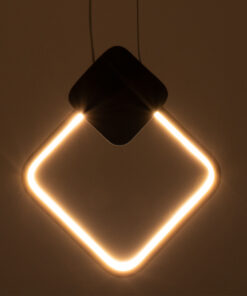 GLOBOSTAR® MARY 61082 Μοντέρνο Κρεμαστό Φωτιστικό Οροφής LED 12W 1440lm 300° AC 220-240V IP20 Ρυθμιζόμενο Λευκό CCT με On/Off 2700K/4500K/6000K - Lumileds SMD Chip - Μαύρο - Μ20 x Π2.3 x Υ28.5cm - 3 Χρόνια Εγγύηση 21 61082 8