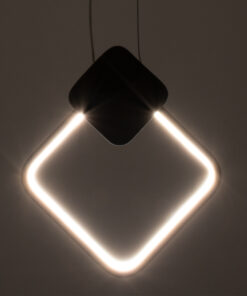 GLOBOSTAR® MARY 61082 Μοντέρνο Κρεμαστό Φωτιστικό Οροφής LED 12W 1440lm 300° AC 220-240V IP20 Ρυθμιζόμενο Λευκό CCT με On/Off 2700K/4500K/6000K - Lumileds SMD Chip - Μαύρο - Μ20 x Π2.3 x Υ28.5cm - 3 Χρόνια Εγγύηση 22 61082 9