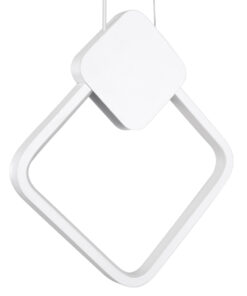 Alternative view of GLOBOSTAR® MARY 61083 Μοντέρνο Κρεμαστό Φωτιστικό Οροφής LED 12W 1440lm 300° AC 220-240V IP20 Ρυθμιζόμενο Λευκό CCT με On/Off 2700K/4500K/6000K - Lumileds SMD Chip - Λευκό - Μ20 x Π2.3 x Υ28.5cm - 3 Χρόνια Εγγύηση