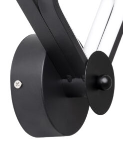 GLOBOSTAR® ANNA 61085 Μοντέρνο Φωτιστικό Τοίχου - Απλίκα LED 15W 1800lm 300° AC 220-240V IP20 Ρυθμιζόμενο Λευκό CCT με On/Off 2700K/4500K/6000K - Lumileds SMD Chip - Μαύρο Ματ - Μ25 x Π8 x Υ30cm - 3 Χρόνια Εγγύηση 16 61085 5