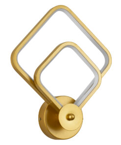 Alternative view of GloboStar® ANNA 61087 Φωτιστικό Τοίχου - Απλίκα Design LED CCT 15W 1800lm 300° AC 220-240V - Εναλλαγή Φωτισμού μέσω Διακόπτη On/Off All In One Ψυχρό 6000k+Φυσικό 4500k+Θερμό 2700k Μ25 x Π8 x Υ30cm - Χρυσό Βούρτσας