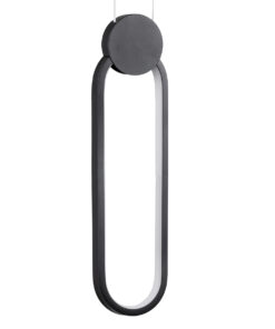 Alternative view of GLOBOSTAR® ILDI 61088 Μοντέρνο Κρεμαστό Φωτιστικό Οροφής LED 12W 1440lm 300° AC 220-240V IP20 Ρυθμιζόμενο Λευκό CCT με On/Off 2700K/4500K/6000K - Lumileds SMD Chip - Μαύρο Ματ- Μ10 x Π2.3 x Υ38cm - 3 Χρόνια Εγγύηση