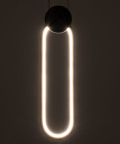 GLOBOSTAR® ILDI 61088 Μοντέρνο Κρεμαστό Φωτιστικό Οροφής LED 12W 1440lm 300° AC 220-240V IP20 Ρυθμιζόμενο Λευκό CCT με On/Off 2700K/4500K/6000K - Lumileds SMD Chip - Μαύρο Ματ- Μ10 x Π2.3 x Υ38cm - 3 Χρόνια Εγγύηση 20 61088 8