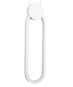 Alternative view of GLOBOSTAR® ILDI 61089 Μοντέρνο Κρεμαστό Φωτιστικό Οροφής LED 12W 1440lm 300° AC 220-240V IP20 Ρυθμιζόμενο Λευκό CCT με On/Off 2700K/4500K/6000K - Lumileds SMD Chip - Λευκό - Μ10 x Π2.3 x Υ38cm - 3 Χρόνια Εγγύηση