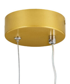 GLOBOSTAR® ILDI 61090 Μοντέρνο Κρεμαστό Φωτιστικό Οροφής LED 12W 1440lm 300° AC 220-240V IP20 Ρυθμιζόμενο Λευκό CCT με On/Off 2700K/4500K/6000K - Lumileds SMD Chip - Χρυσό Βούρτσας - Μ10 x Π2.3 x Υ38cm - 3 Χρόνια Εγγύηση 18 61090 6