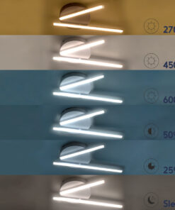 GloboStar® DRACO 61092 Φωτιστικό Οροφής Γραμμικό Linear Design LED CCT 36W 4428lm 120° AC 220-240V - Εναλλαγή Φωτισμού μέσω Τηλεχειριστηρίου All In One Ψυχρό 6000k+Φυσικό 4500k+Θερμό 2700k Dimmable Φ50 x Υ6cm - Λευκό - 3 Years Warranty 20 61092 9