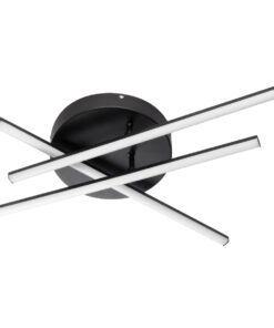 GLOBOSTAR® DRACO 61093 Μοντέρνο Φωτιστικό Οροφής LED 45W 5535lm 120° AC 220-240V IP20 Ρυθμιζόμενο Λευκό CCT με Χειριστήριο από 2700K έως 6000K Dimmable - Lumileds SMD Chip - Μαύρο Ματ - Μ50 x Π50 x Υ11cm - 3 Χρόνια Εγγύηση 14 61093 2