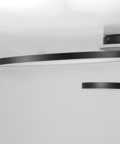 GLOBOSTAR® NEMESIS 61108 Μοντέρνο Φωτιστικό Οροφής LED 98W 11858lm 360° AC 220-240V IP20 Ρυθμιζόμενο Λευκό CCT με Χειριστήριο από 2700K έως 6000K Dimmable - Lumileds SMD Chip - Μαύρο Ματ - Μ89 x Π60 x Υ19cm - 3 Χρόνια Εγγύηση 15 61108 6