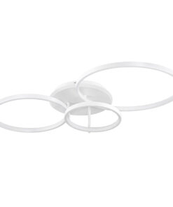 Alternative view of GloboStar® NEMESIS 61109 Φωτιστικό Οροφής Δαχτυλίδι-Κύκλος LED CCT 98W 11858lm 360° AC 220-240V - Εναλλαγή Φωτισμού μέσω Τηλεχειριστηρίου All In One Ψυχρό 6000k+Φυσικό 4500k+Θερμό 2700k Dimmable Φ25+35+45cm+BackLight - Λευκό - 3 Years Warranty