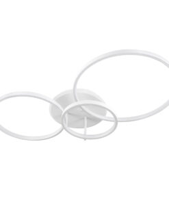 GloboStar® NEMESIS 61109 Φωτιστικό Οροφής Δαχτυλίδι-Κύκλος LED CCT 98W 11858lm 360° AC 220-240V - Εναλλαγή Φωτισμού μέσω Τηλεχειριστηρίου All In One Ψυχρό 6000k+Φυσικό 4500k+Θερμό 2700k Dimmable Φ25+35+45cm+BackLight - Λευκό - 3 Years Warranty 14 61109 4